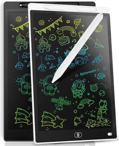 [2 Pack] Genialba LCD Writing Tablet 12-Inch Colorful Doodle Board, Toddler Learning Educational Toys Gifts for 3-8 Years Old Girls and Boys, Electronic Drawing Pad for Kids (Pink&Blue)