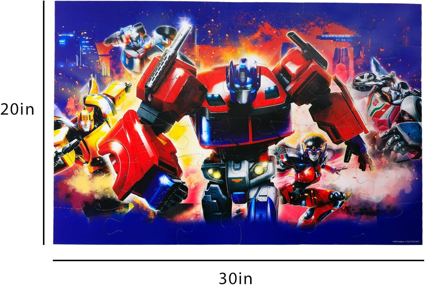 Transformers Floor Puzzle for Kids Set - Bundle with 36 Piece Optimus Prime Floor Puzzle Plus Stickers, More | Transformers Jigsaw Puzzles for Kids Ages 4-8