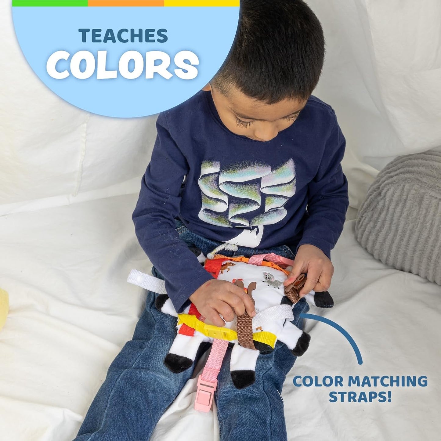 Buckle Toys - BokBok Chicken - Learning Activity Toddler Plane Travel Essential Toy - Develop Motor Skills and Problem Solving