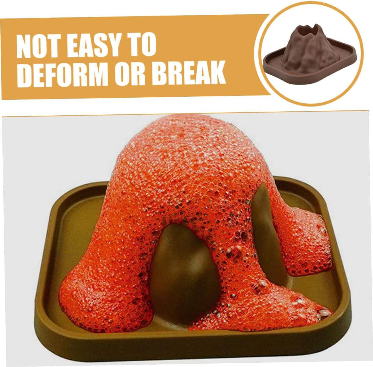 6Pcs Educational Volcano Models DIY Science Craft Kit with Realistic Eruption Base Compact Volcano Mold for Experiment and Manual Dexterity Development
