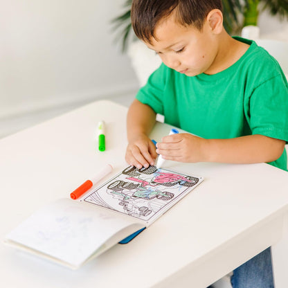 Melissa & Doug Write-On Reusable Games Activity Book - Travel Games and Kids Games With Dry Erase Markers for Kids, Road Trip Activities for Kids, Ages 6+ - FSC Certified