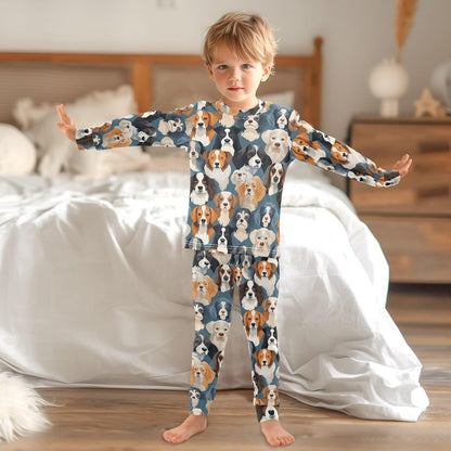 ALAZA Shark Starfish Palm Tree 2 Piece Pajama Set Long Sleeve Top and Pants Sleepwear Unisex - Colors A