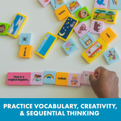 Educational Insights Storytelling Dominoes - Social Emotional Learning Activities, Interactive Story telling Toys for Kids, Create Your Own Story with Creative Prompts, Toddler Social Skills Games