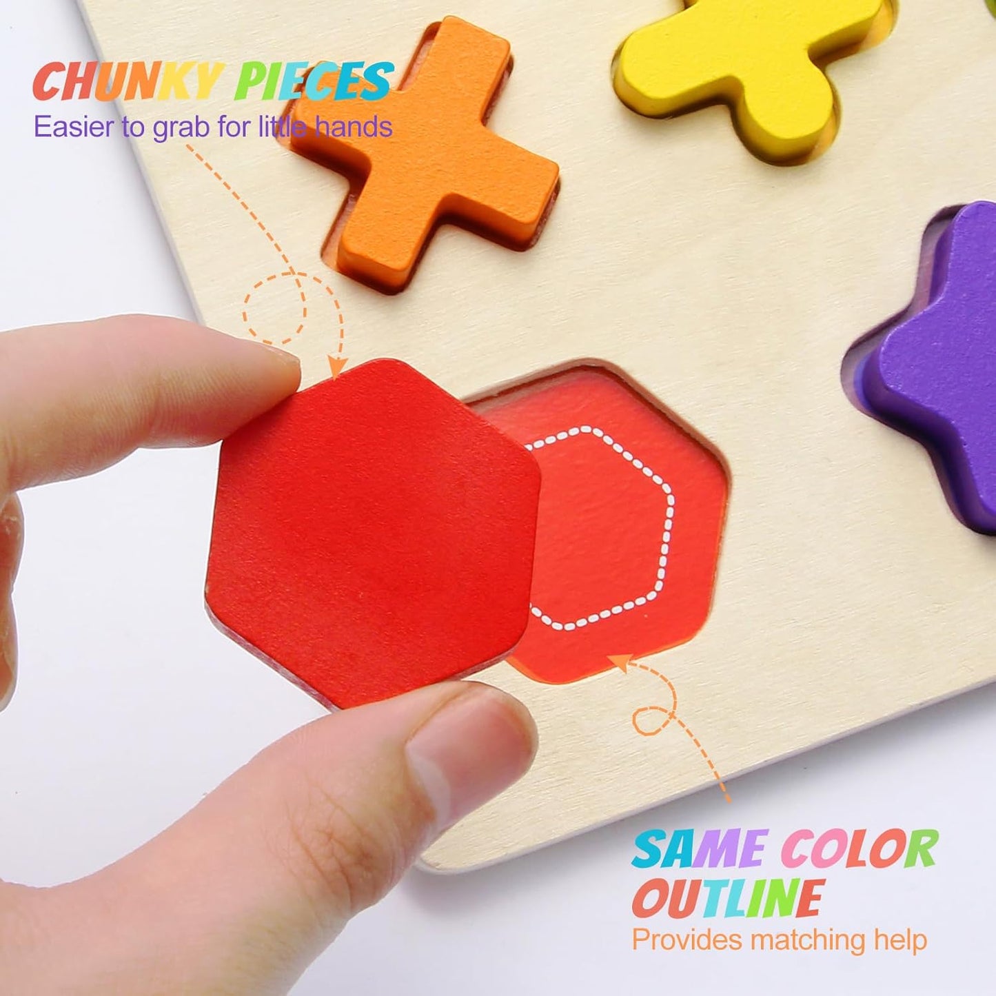 Wooden Puzzles for Toddlers, ABC Alphabet Puzzle, Learning Toys, Preschool Learning Activities, Preschool Educational Toddler Puzzle for Gift Set