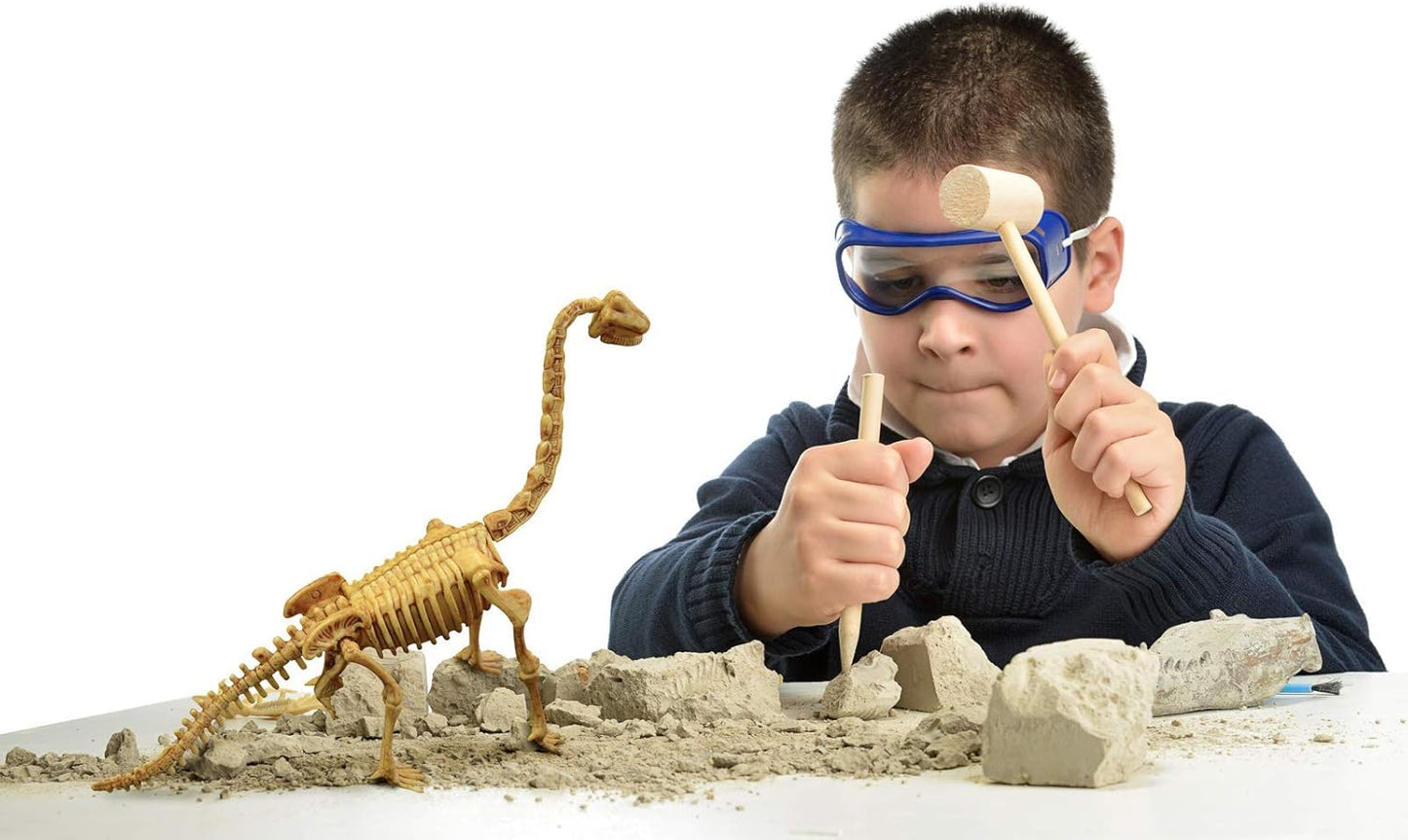 Science4you Triceratops Dinosaur Fossil Digging Kit - Excavate and Assemble 10 Dino Bones, Dinosaur Archeology and Paleontologist Toys, Games, Gifts for Boys and Girls Age 6 7 8 9 10+