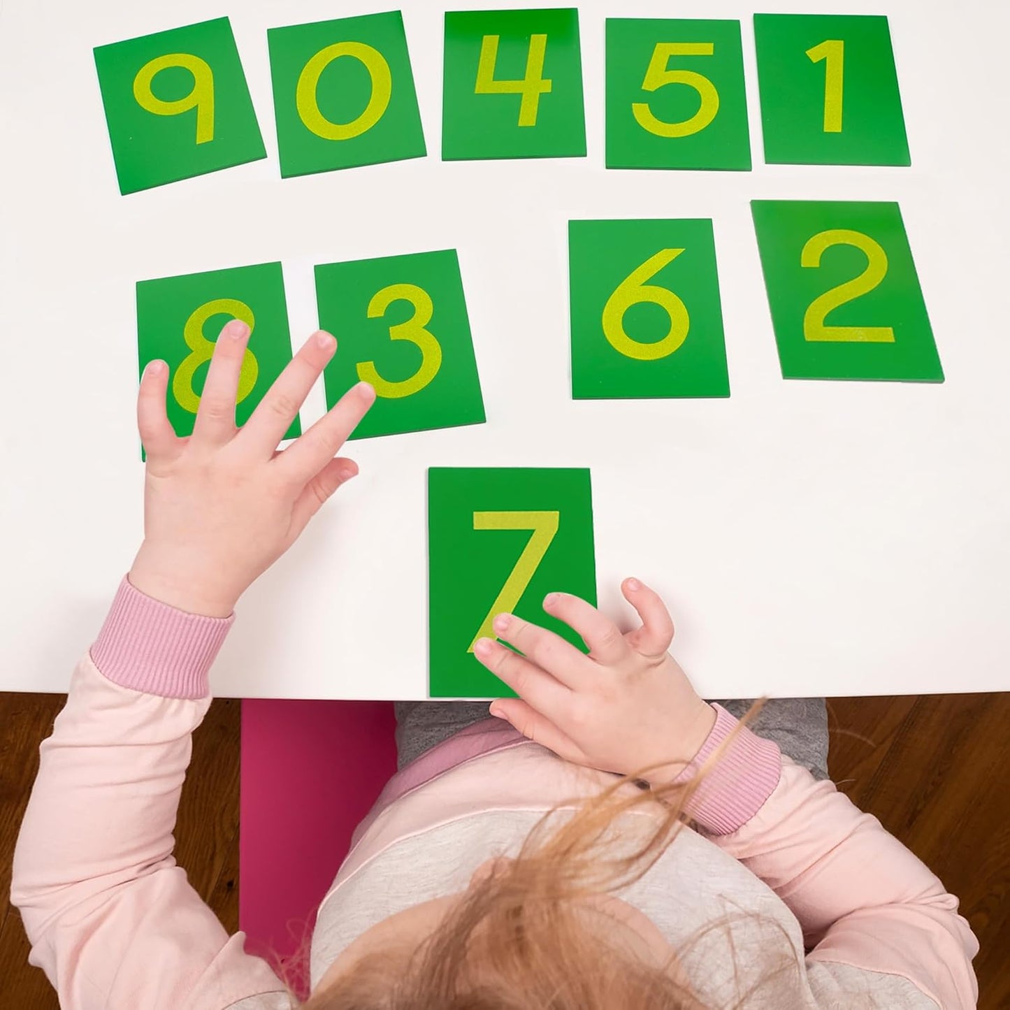 Hidoggy Montessori Sandpaper Numbers 0-9 Cards with Box Sandpaper Numerals for Toddlers Kids