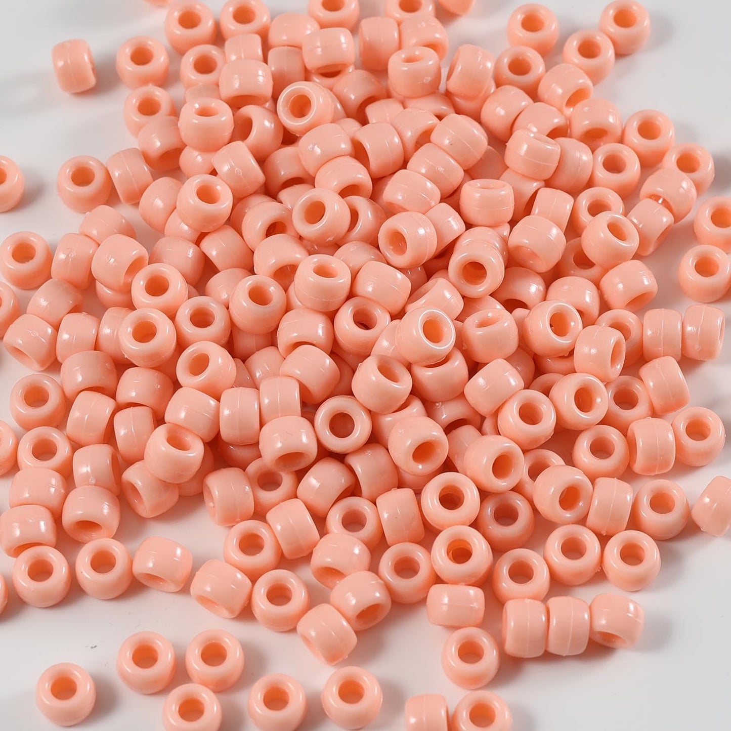 Gxueshan 1000 Pcs Acrylic Black Pony Beads 6x9mm Large Hole Pen Hair Kandi Beads Bulk for Friendship Bracelet Necklace Jewelry Making Earring Braiding Kit