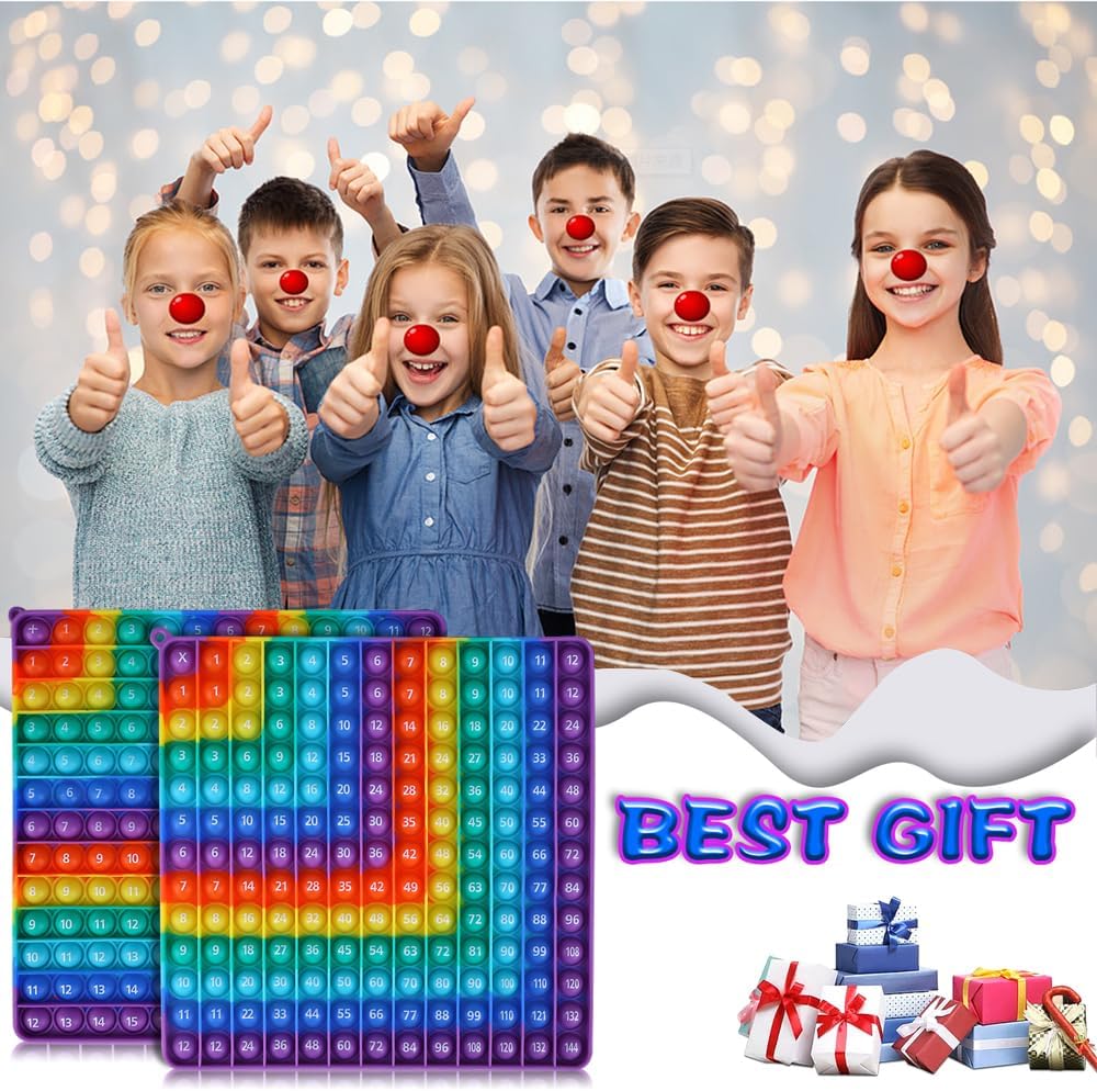 Multiplication Game Table 12 X 12 Math Flash Cards 3rd Grade Fingertip Fidget POP Toy Board Create a Variety of Multiplication additions for Teachers