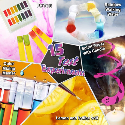 UNGLINGA 210 Experiments Science Kit for Kids, Boys Girls Birthday Toys Gifts Idea, Chemistry Set, Volcano, S.T.E.M Science Educational Project