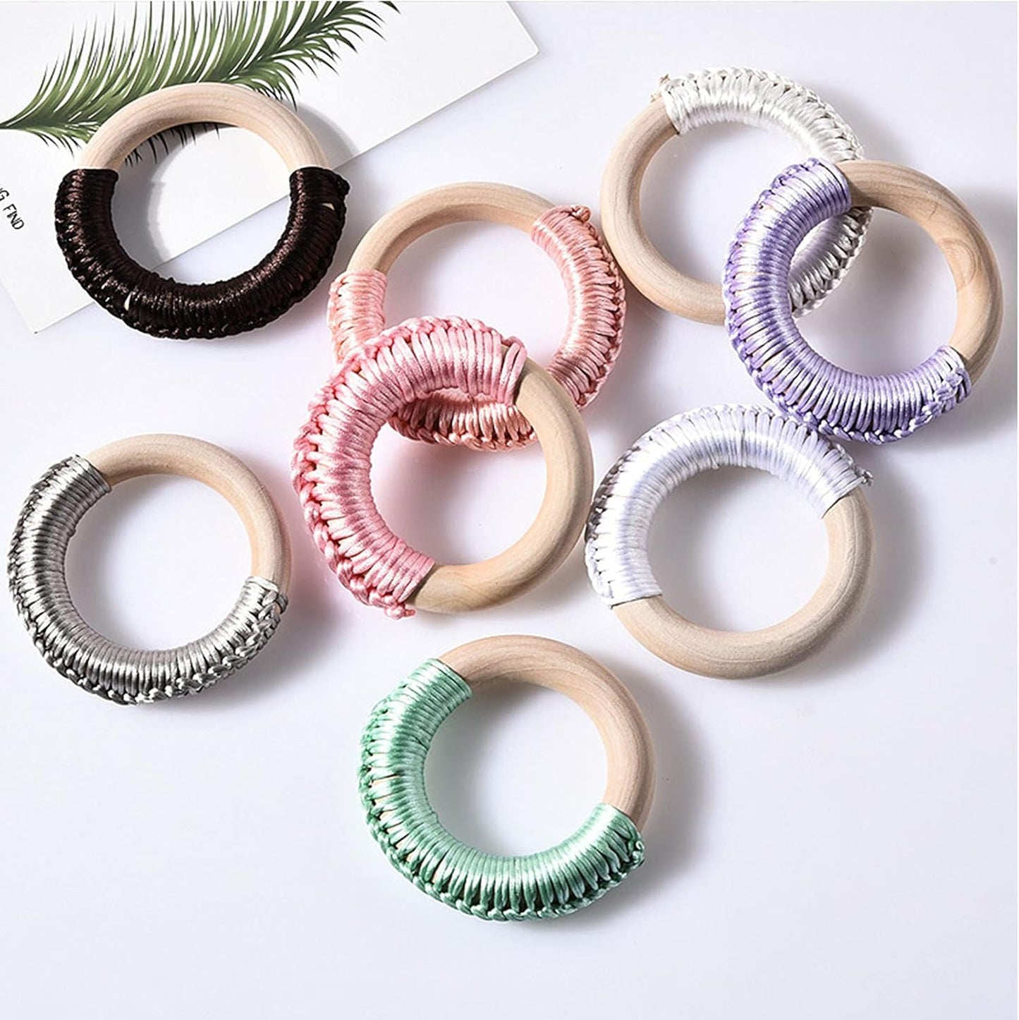 APACALI 20PCS Wood Rings for Crafts 4 Inch Large Natural Unfinished Wooden Ring 96mm Smooth Solid Smooth Wood Macrame Rings for DIY Crochet Wood Hoops Connectors Jewelry Making