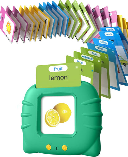 Airbition Talking Flash Cards for Toddlers 1 2 3 4 Year Olds, Montessori Language Learning Toys with 224 Words, Pocket Speech Therapy Toys, and Speech Development Educational Playthings for Children