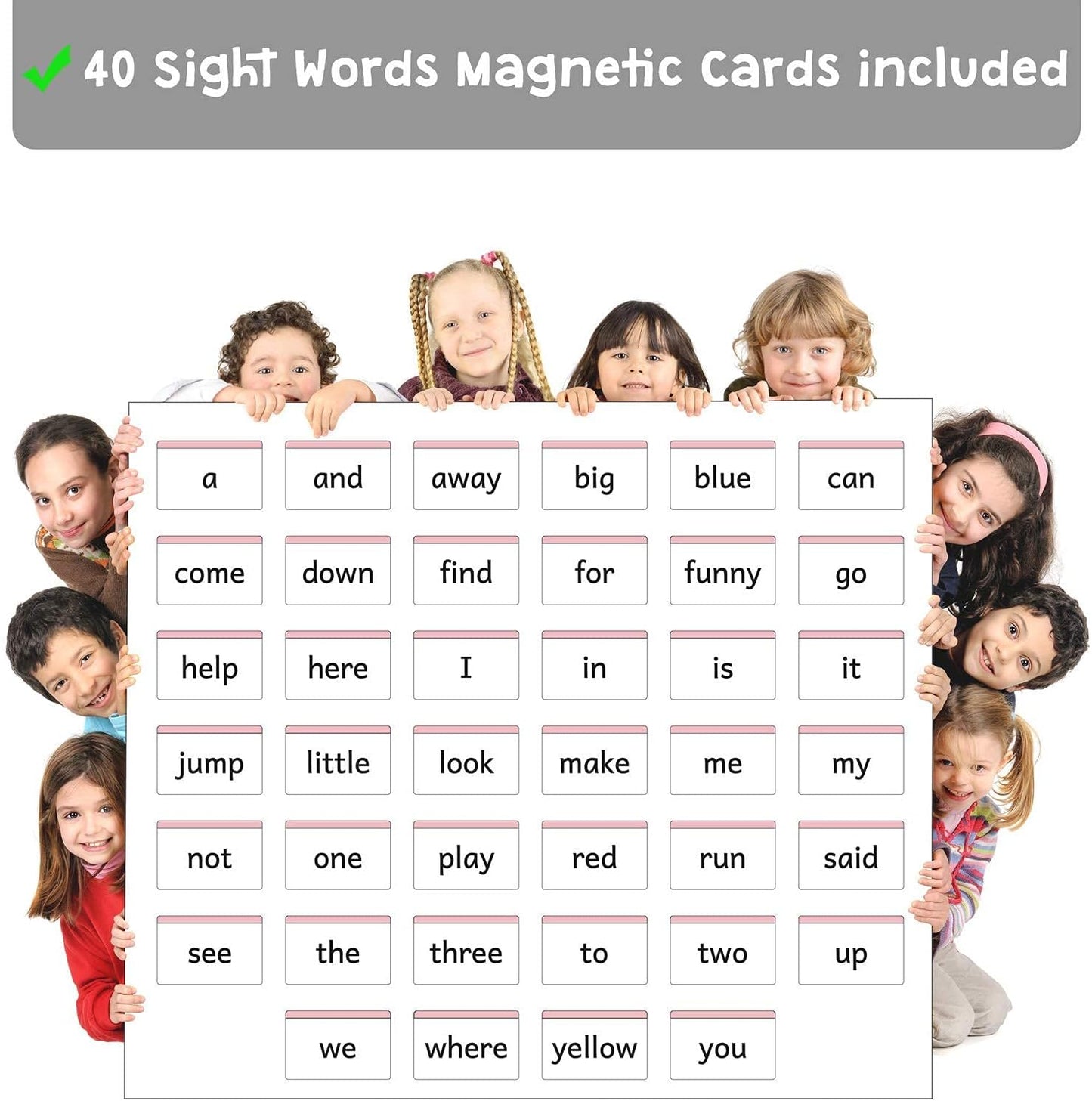 Attractivia 2nd Grade Sight Words Magnetic Flash Cards(Second Grade) - 46 Sturdy Large Dolch Cards for Literacy of Beginning Readers, Homeschool, Teachers and ESL