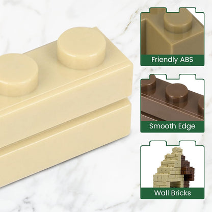 Classic Base Plates Compatible with Bricks & Baseplates, 10"x 10" and 10"x 5" Building Base Combo Set, Thick Boards Base Plates Can Be Used to Build Double Layer Buildings - 3pcs
