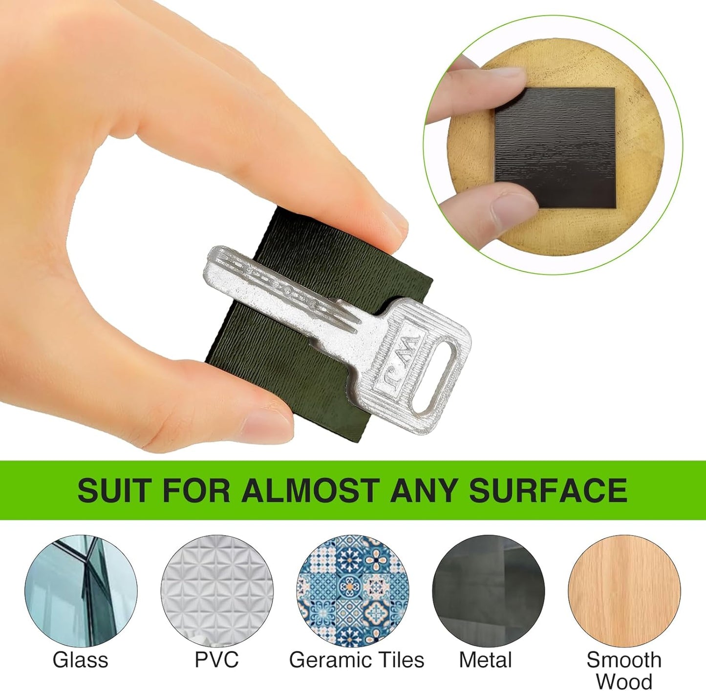 Magnetic Squares with Adhesive Backing(36PCS Each 1.5" x1.5"),Pre-Cut Self Sticky Magnets as Back to School Supplies,Peel and Stick for Cards/Picture/Poster (80mil Magnet)