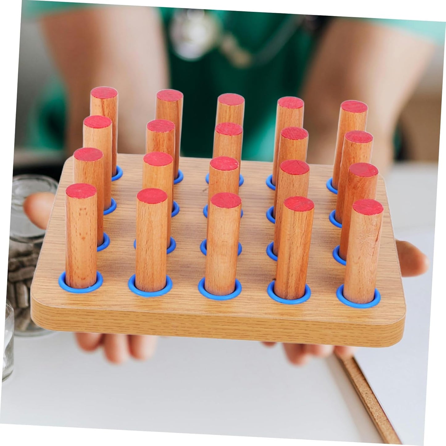 CALLARON Wooden Finger Rehabilitation Pegboard Set for Fine Motor Skills Hand-Eye Coordination Strengthening for Boys and Girls