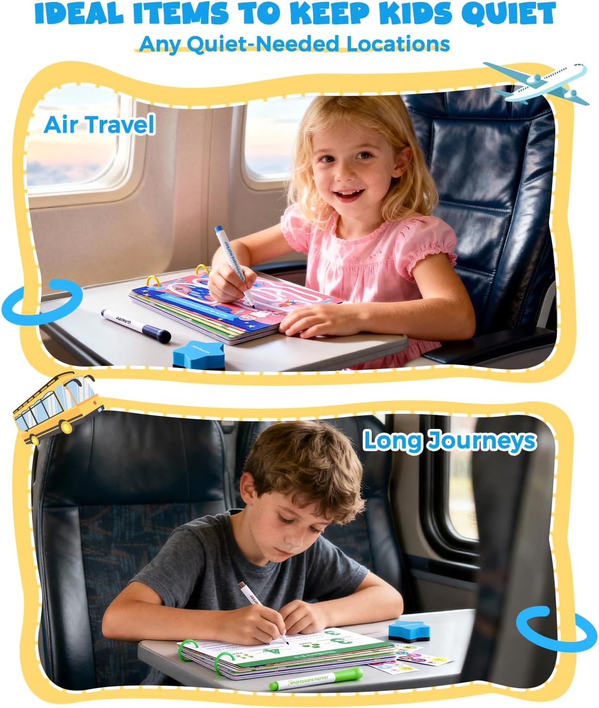 Preschool Learning Activities 54 Reusable Pages, Tracing Books for Kids Ages 3-5, Toddler Activities Busy Book, Handwriting Practice Kindergarten Workbooks, Educational Toys for 3 4 5 Year Old