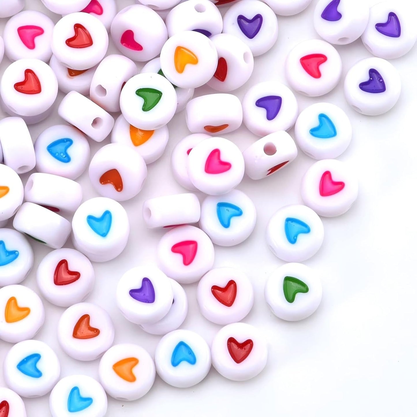 1600Pcs White and Silver Round Letter Beads A-Z, 4X7mm Acrylic Alphabet Beads for Jewelry Making