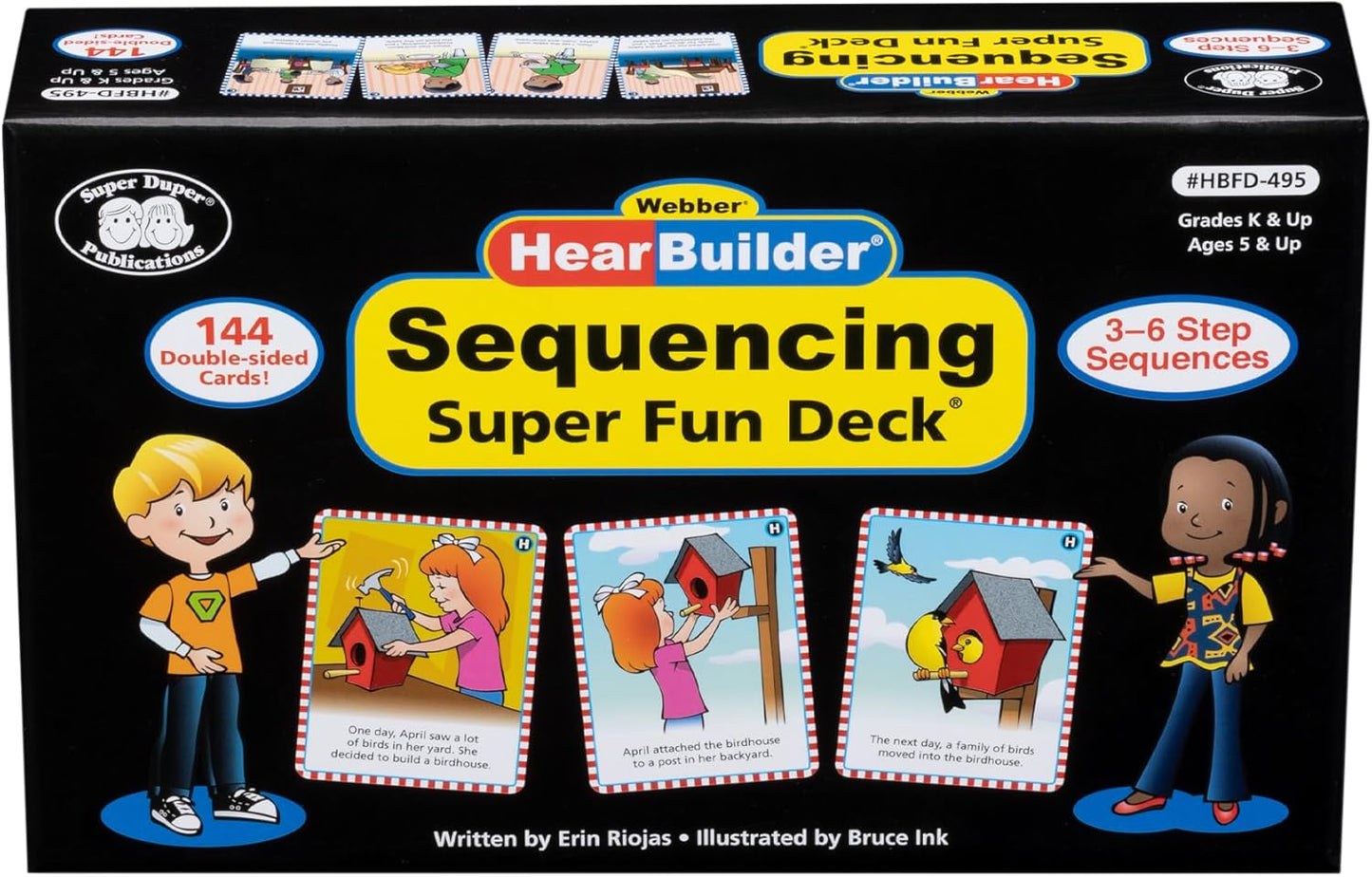 Super Duper Publications | HearBuilder Sequencing Flash Card Fun Deck | Educational Learning Resource for Children