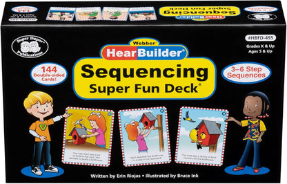 Super Duper Publications | HearBuilder Sequencing Flash Card Fun Deck | Educational Learning Resource for Children