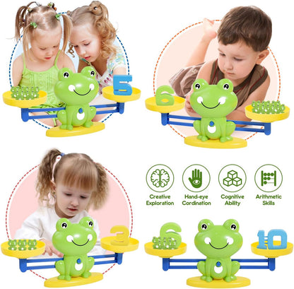 BAKAM Penguin Balance Scale Number Counting Blocks Games for Kids Ages 3-5, Montessori Math Games for Kids 5-7, Preschool Kindergarten Learning Activities, STEM Educational Toys for 3+ Year Old
