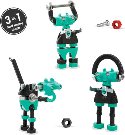 The Off Bits CareBit Build Your Own Robot Toy Construction Set, Educational Gift STEM Activities Learning Kit, Creative Build and Play Model Kit Steam Toys for 6 7 8 9 10+ Year Old Boys & Girls