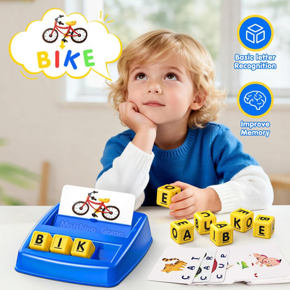 Matching Letter Game for 3 4 5 Year Old Girls Gifts, ABC Learning Toys for Kids Age 3-5, Educational Spelling Games Toys for Toddler Age 4-8, Preschool Birthday Gifts for 2 3 4 5 Year Old Boys Girls