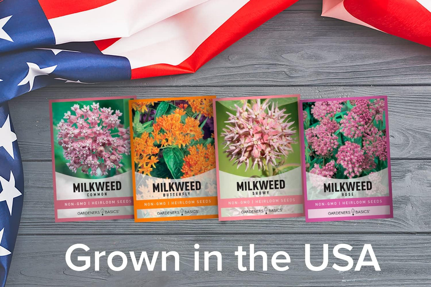 Butterfly Milkweed Seeds Starter Kit – Grow 4 Beautiful Milkweed Varieties – Non-GMO Heirloom Seeds, Complete Indoor & Outdoor Butterfly Grow Kit, Perfect for Monarch Butterflies & Pollinators
