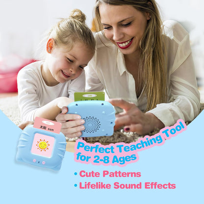 TimingSXD 161 Cards Spanish Flash Cards for Kids,Bilingual Flash Cards for Toddler/Beginning - ABC,Numbers,Colors,Shapes Español/English Talking Flash Cards for Preschool,Kindergarten,Ages 1-8