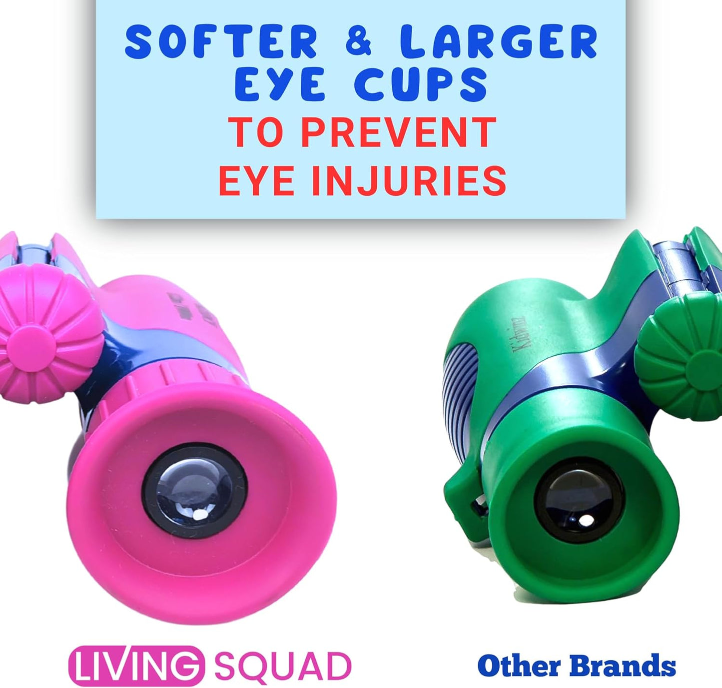 Kids Binoculars 8x21 Shockproof Green - Ages 3-12 with Case Neck Strap Compass Carabiner | High Resolution Optics for Bird Watching Camping Hiking | Birthday Gift Boys Girls
