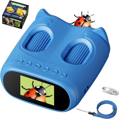 2 in 1 Handheld Microscope and Telescope for Kids, 4K 2.0" Screen, 1000X Digital Microscope for KidsPortable Educational Toys, for Age 4-12 Year Old Boys Girls Children Students