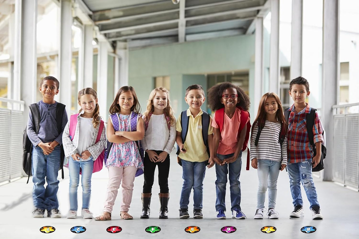 SICOHOME Number Spot Markers Stickers - 36Pcs Line up Spots for Classroom Floor Number Stickers for Classroom Line up Dots Numbers Floor Numbers Back to School Kindergarten Preschool Supplies