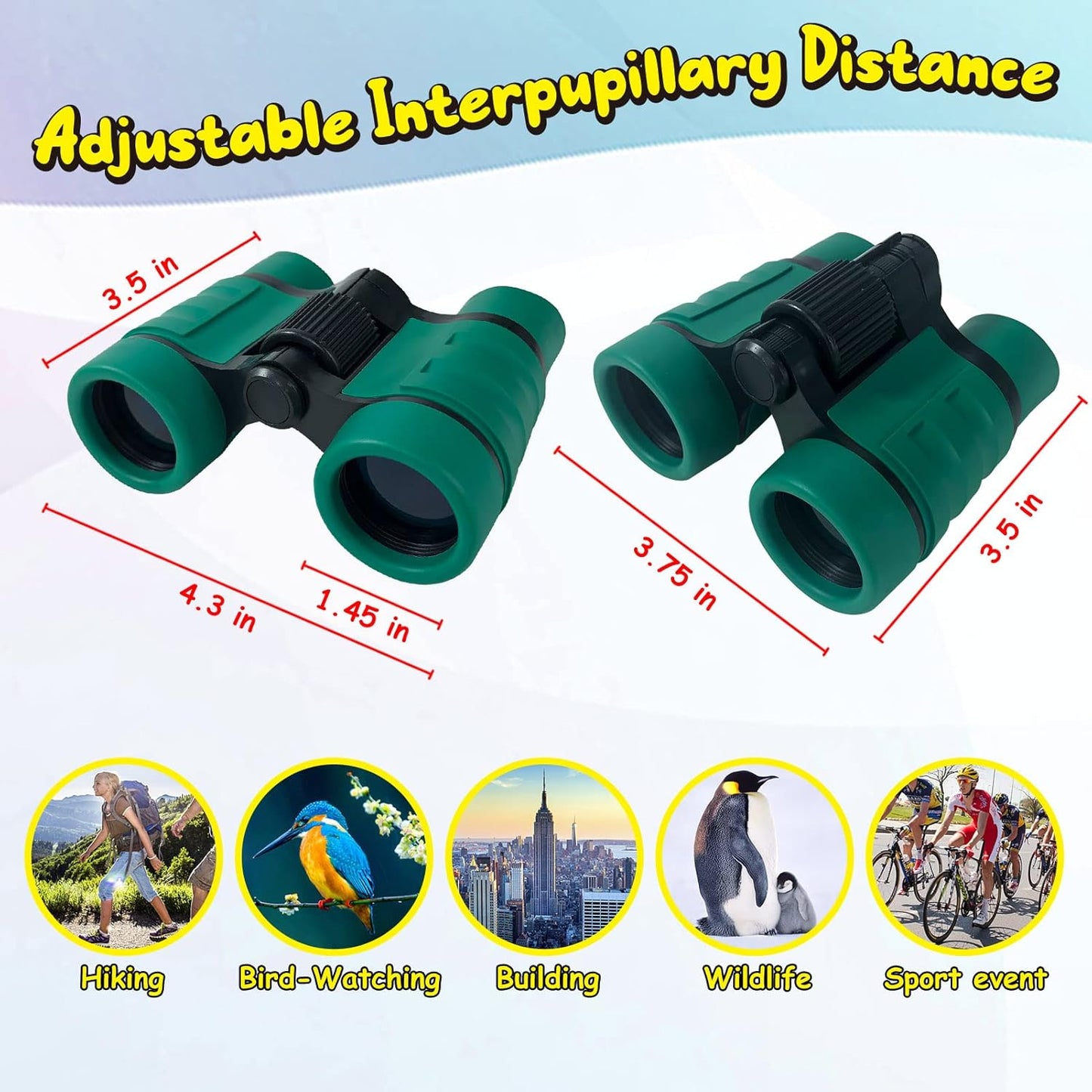 ESSENSON Binoculars for Kids Toys Gifts for Age 3, 4, 5, 6, 7, 8, 9, 10+ Years Old Boys Girls Kids Telescope Outdoor Toys for Sports and Outside Play, Bird Watching, Birthday Presents(Blue)