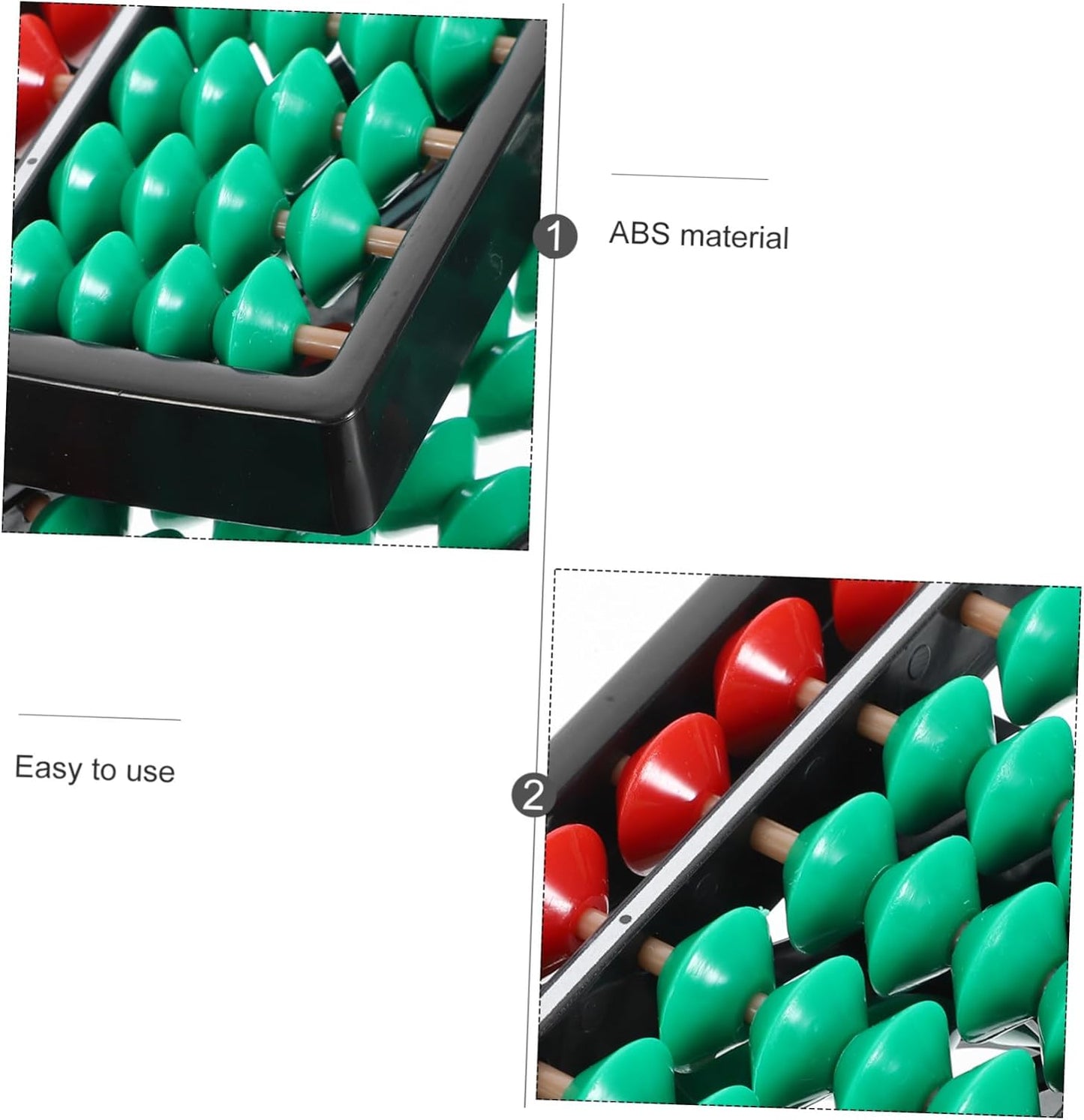 Toddmomy 2pcs Plastic Abacus for Boys and Girls Rod Educational Math Tool for Early Learning and Brain Development for Home and School Use