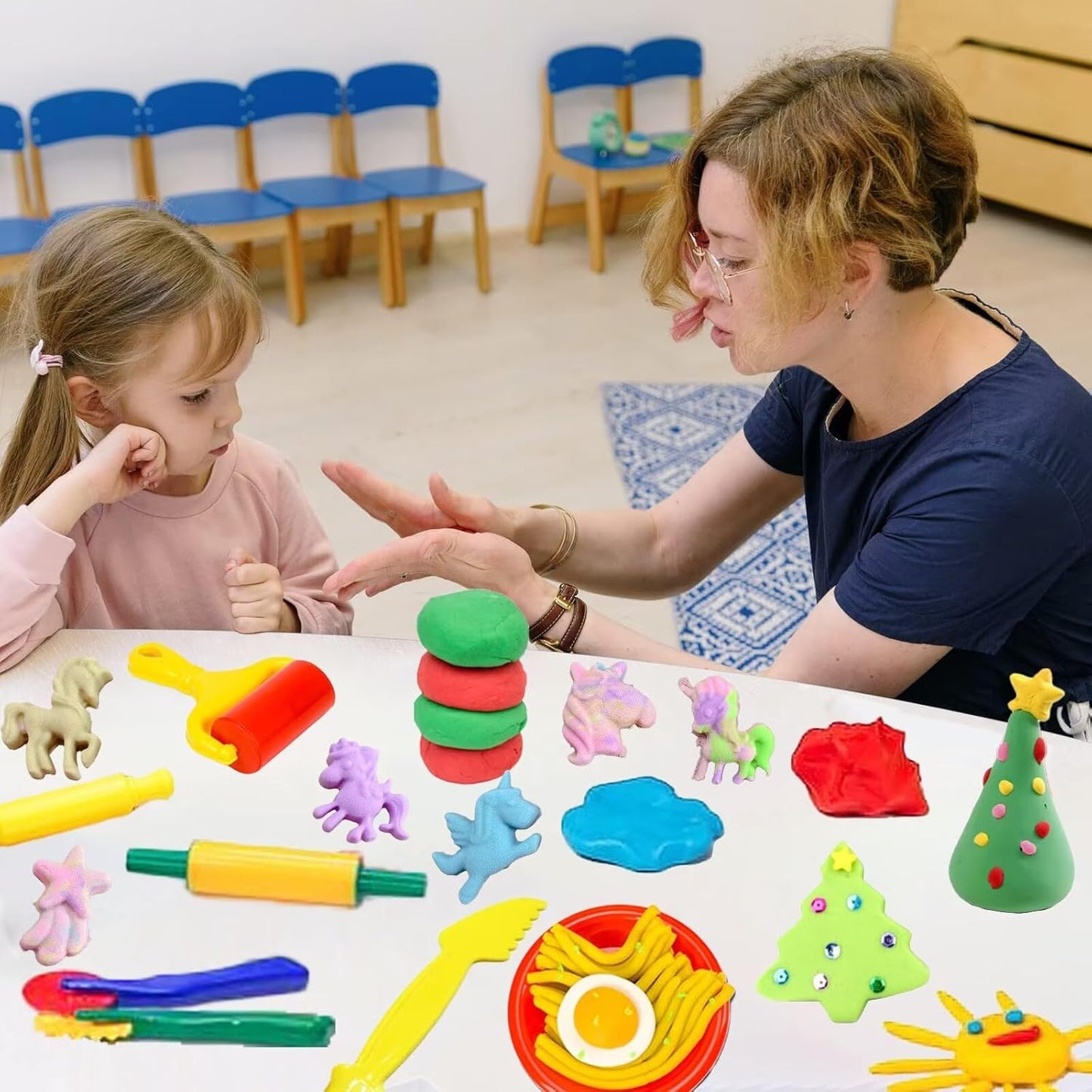 Unleash Creativity with 6 Unique Dino Molds Dough Toys Dough Accessories Set.Ideal as a Gift for Kids Aged 3-4-8 Years