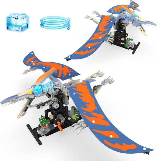 Mechanical T-Rex Dinosaur Building Set with Lights, Rotatable Components & Display Stand, STEM Building Toy for Boys 8-14, Home Office Decor for Adults, Mechanical Enthusiasts (730PCS)