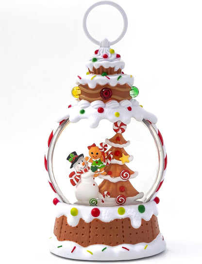 Musical Snow Globe,Lighted Snowman Snow Globes, LED Lights and Swirling Glitter, Christmas Snow Globes Music Box, Decoration for Adults and Kids.