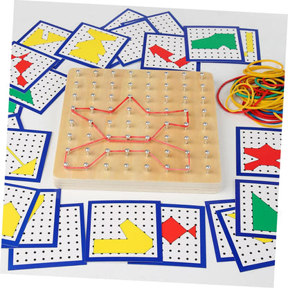 1Set Geoboard for Educational Pegboard for Primary Mathematics Shapes Creative Play for Classroom Home Learning Enhances Confidence Creativity