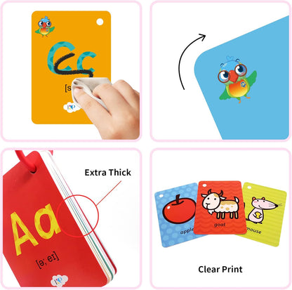 Toddler Number Flash Cards,No.123 Sight Words with Pictures Preschool Kids Flash Cards 28 Pcs with Ring(Number)