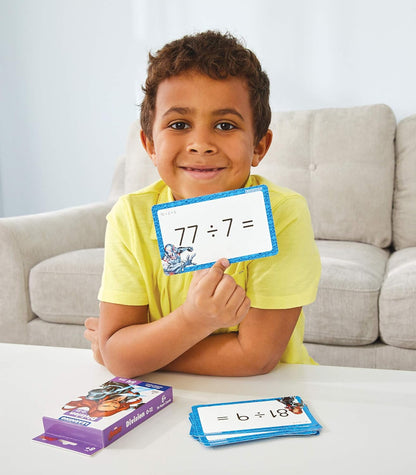 Marvel Division Flash Cards for Kids Ages 8+, Division Flash Cards for 3rd Grade, 4th Grade, and 5th Grade, Division Facts and Problems, Math Flash Cards Division Numbers 0-12