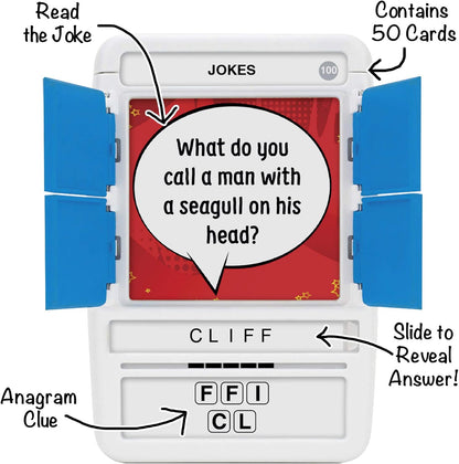 100 PICS Brain Teasers Travel Game - Solve 100 Puzzles | Flash Cards with Slide Reveal Case | Card Game, Gift, Stocking Stuffer | Hours of Fun for Kids and Adults | Age 6+