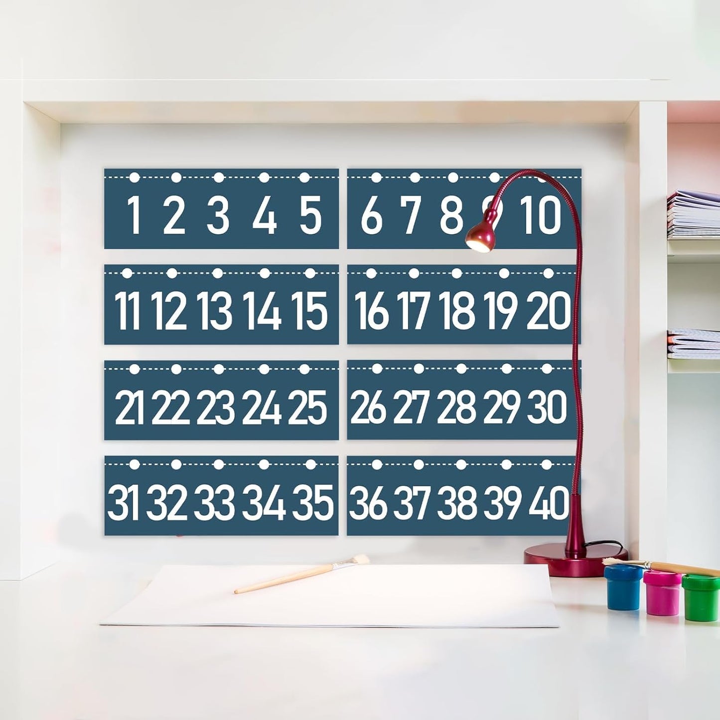 Number Line for Classroom Wall (-20 to +120) Boho Heart Shape Number Bulletin Board for Students Math Learning Boho Bulletin Border Decor Numbers Boarder Strips for Home School