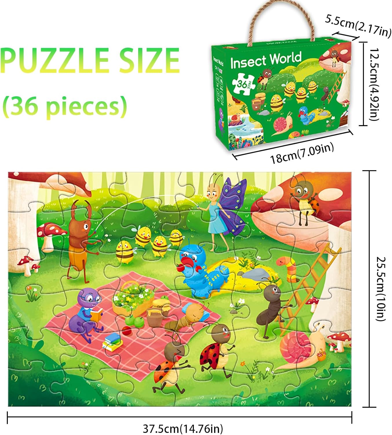 GIVEITALL Jigsaw Puzzles for Kids Ages 3-5 6-8 8-10 Year Old,Dog Planet Floor Puzzle 36 Pieces Enlightening Game Creative Gifts for Boys Girls (Dog)