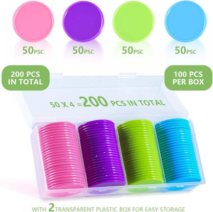 SenseYo 100 Pcs 1.45 Inch Poker Chips with Storage Box for Kids Math Counting Card Game Conters