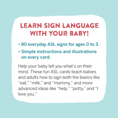 My First Baby Sign Language Flash Cards: Essential ASL Signs to Learn and Practice