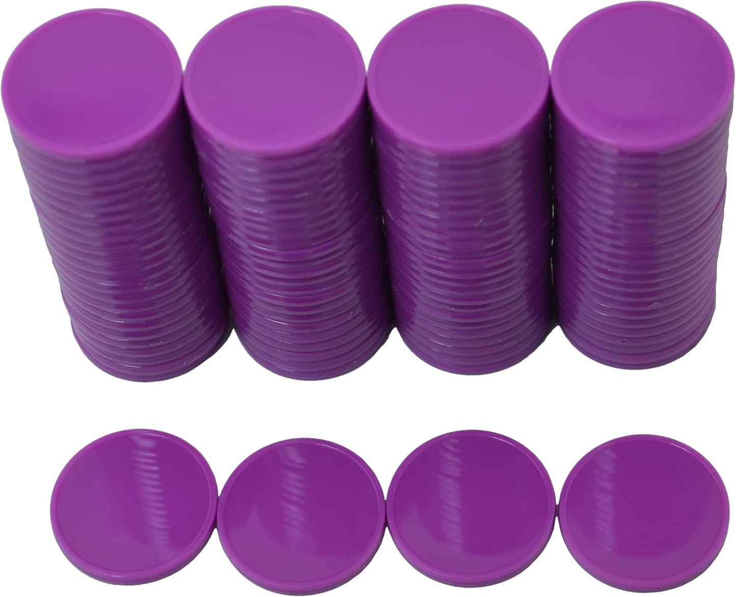 100 Pieces Plastic Learning Countes Disks Bingo Chip Counting Discs Markers Tokens with Storage Case for Math Learning, Counting, Poker Chips Game, Bingo Chips Game