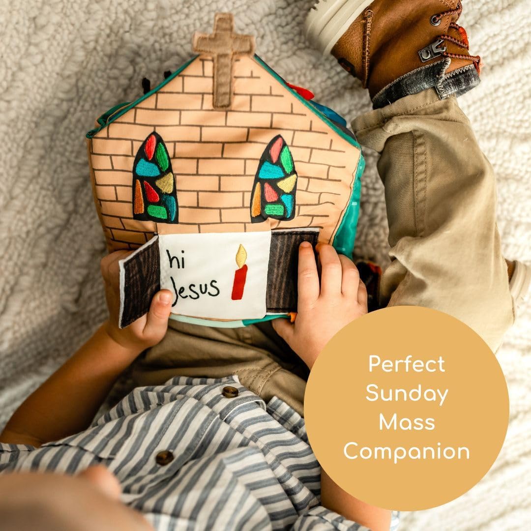 Rosary Quiet Book for Babies and Toddlers - Explore The Mysteries of The Rosary Through Play - Interactive Faith-Based Sensory Learning - Ideal for Family Prayer and Baptism Gifts