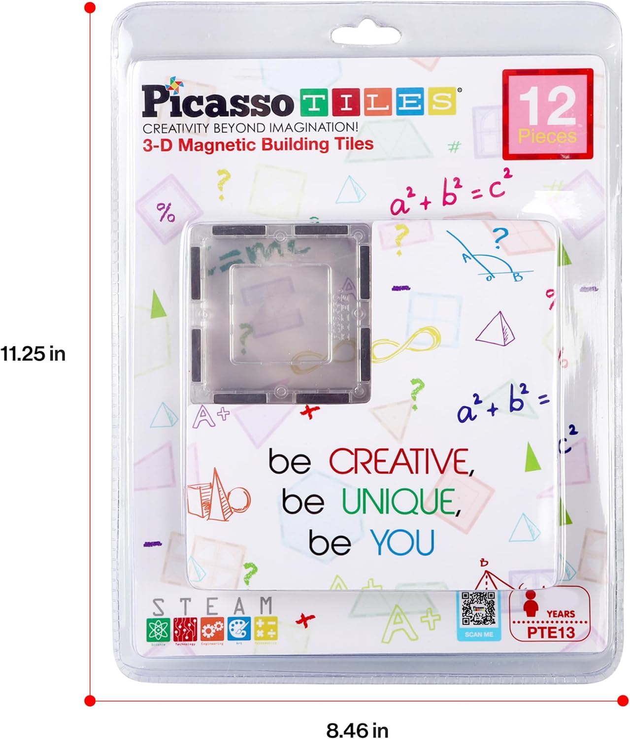 PicassoTiles Window and Door Clip On Magnetic Blocks Magnet Tiles Magnets Building Tile Construction Toy Set STEM Education Toys Learning Kit Stacking Block Playset Boys & Girls Age 3+ PT30