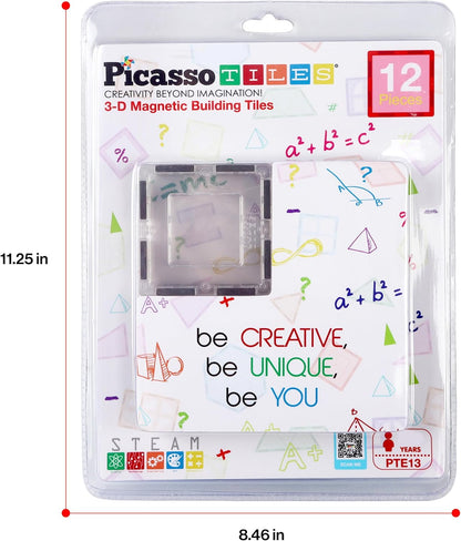 PicassoTiles Window and Door Clip On Magnetic Blocks Magnet Tiles Magnets Building Tile Construction Toy Set STEM Education Toys Learning Kit Stacking Block Playset Boys & Girls Age 3+ PT30