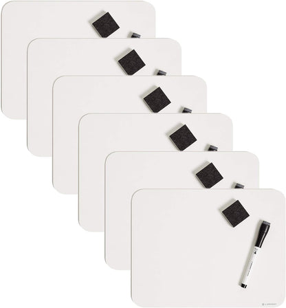 U Brands Dry Erase Lapboards, 10 Pack, 9" x 12", Double-Sided Small Whiteboards for School, Student Lapboards for Classroom, School & Homeschool Supplies, Portable Mini Whiteboard Set