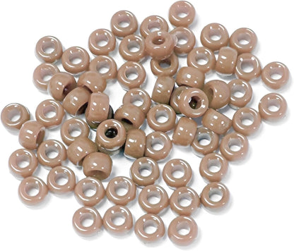 JOLLY STORE Crafts - Mini Pony Beads, Easy-to-Use Reusable Jewelry-Making/Bracelet Beads for Art, Craft Decorations & More, 6.5 x 4mm Beads, Crafted in The USA, Opaque Grey, 1000 pcs (Pack of 1)